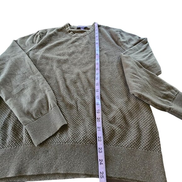 Michael Kors Men's Forest Green Cotton wool blend soft Sweater sz XL - Picture 6 of 9
